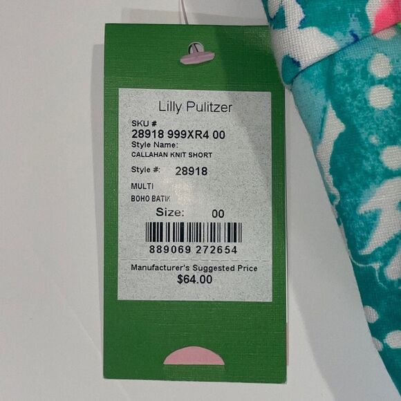 Lilly Pulitzer Callahan Knit Shorts 00 Multi Boho Batik - Picture 3 of 3